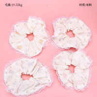 Product photo - CartoonLaceBeadedScrunchie / 卡通花边钉珠大肠圈