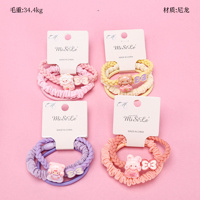 Product photo - CartoonBow-TieAccessoryColorfulHair Tie (3pcs) / 卡通领结配件彩色皮筋（3根）