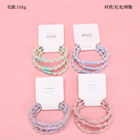 Product photo - 3pcsColorfulRibbedHair Tie / 三根彩色螺纹皮筋