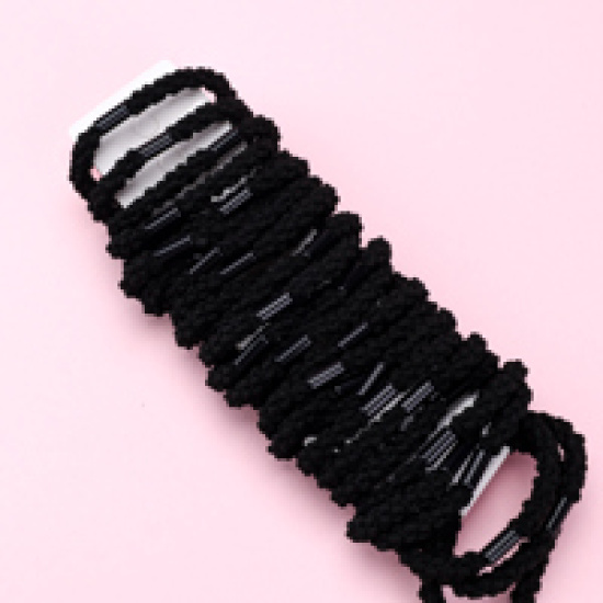 Large product photo - 3-Pack Black Jelly Bean Hair Ties, 000000079. Option #3