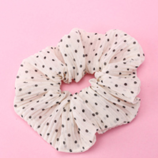 Large product photo - Korean Mesh Polka Dot Scrunchie, 000000089. Option #2