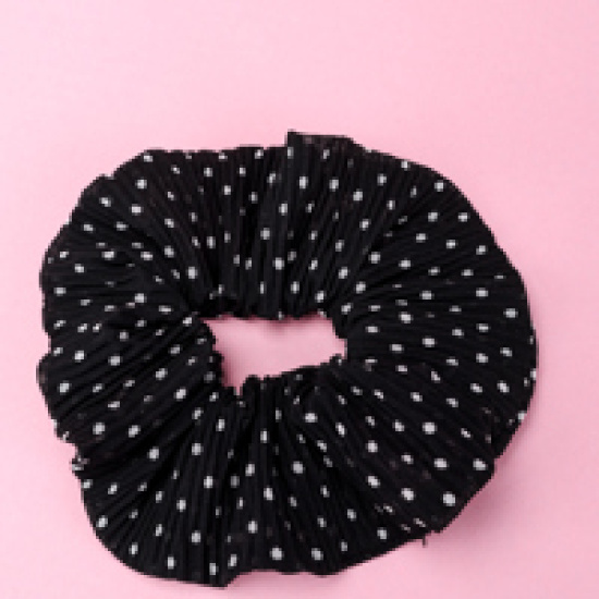 Large product photo - Korean Mesh Polka Dot Scrunchie, 000000089. Option #3