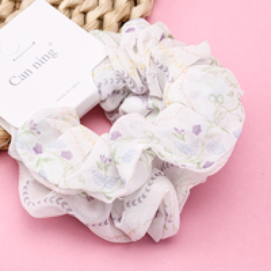 Large product photo - Boxed 2-Pack Fresh Floral Scrunchie, 000000091. Option #2
