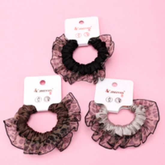 Large product photo - Boxed Single Leopard Lace Scrunchie, 000000094. Option #3
