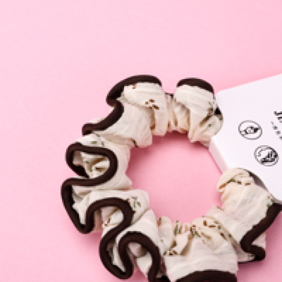 Large product photo - Boxed Single Edged Floral Scrunchie, 000000096. Option #3
