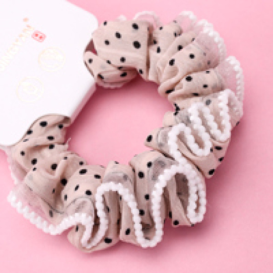 Large product photo - Boxed Single Polka Dot Fabric Hair Tie, 000000098. Option #3