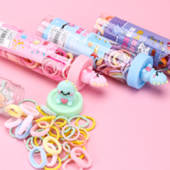 Large product photo - Energetic Dinosaur Hair Tie Set (Colorful), 000000108. Option #3