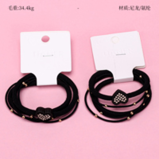 Large product photo - Rhinestone 3-Pack Hair Tie Set, 000000111. Option #1