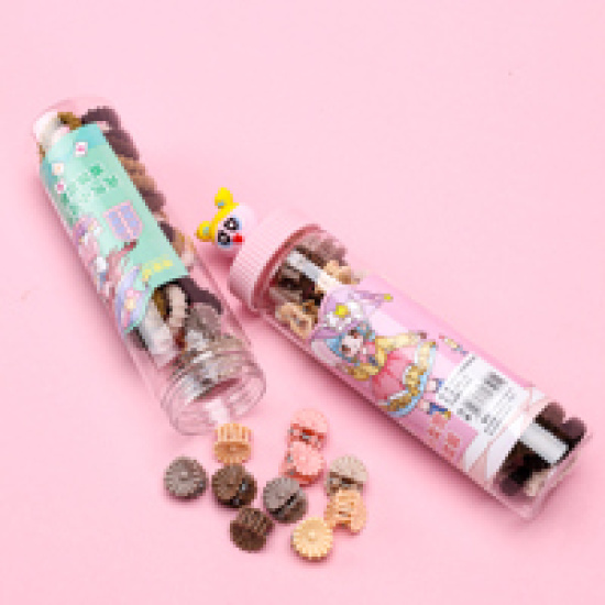 Large product photo - Energetic Little Policewoman Claw Hair Tie Set (Coffee), 000000112. Option #2