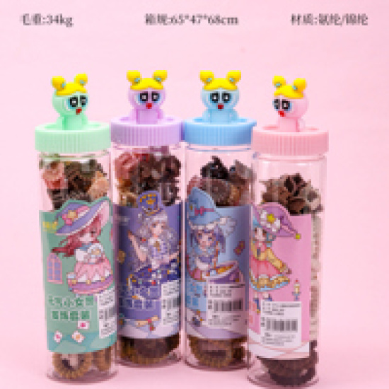 Large product photo - Energetic Little Policewoman Claw Hair Tie Set (Coffee), 000000112. Option #1