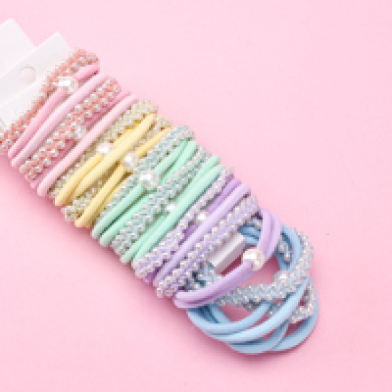 Large product photo - Pearl Braid 3-Pack Hair Tie Set, 000000116. Option #3