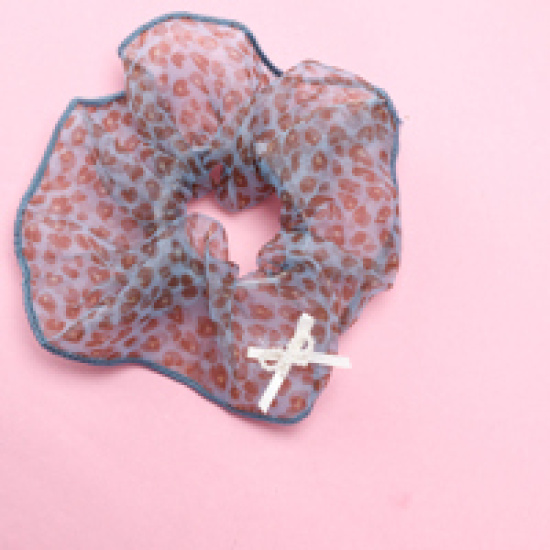 Large product photo - Boxed Mesh Print Bow Scrunchie (Random), 000000119. Option #3