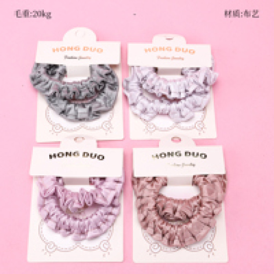 Large product photo - Boxed 2-Pack Simple Satin Scrunchie, 000000123. Option #1