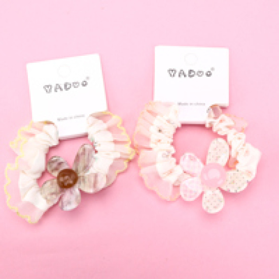 Large product photo - Basket Five-Petal Flower Accessory Small Scrunchie, 000000125. Option #2