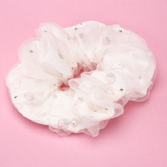 Large product photo - Boxed Double Layer Mesh Beaded Scrunchie, 000000136. Option #3