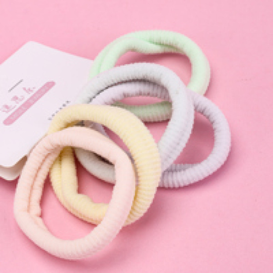 Large product photo - Hanging Card 5-Pack Colorful Towel Ring Hair Tie, 000000148. Option #2