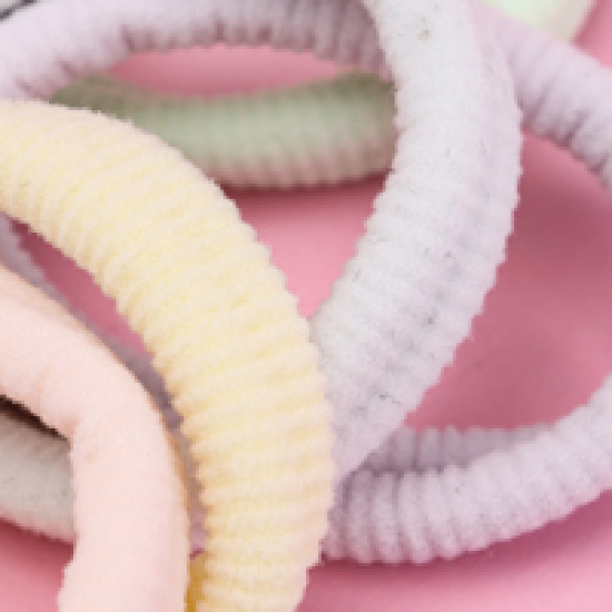 Large product photo - Hanging Card 5-Pack Colorful Towel Ring Hair Tie, 000000148. Option #3