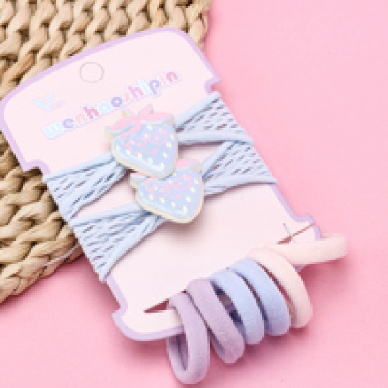 Large product photo - Boxed Cartoon Accessory Hair Tie Set (2+6), 000000163. Option #2