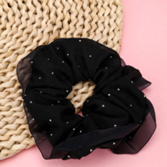 Large product photo - SimpleFull RhinestoneLaceScrunchie / 简约满钻花边大肠圈, 000000166. Option #3