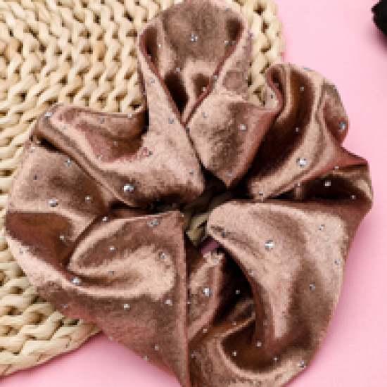 Large product photo - KoreanGypsophilaSatinScrunchie / 韩式满天星缎面大肠圈, 000000168. Option #2
