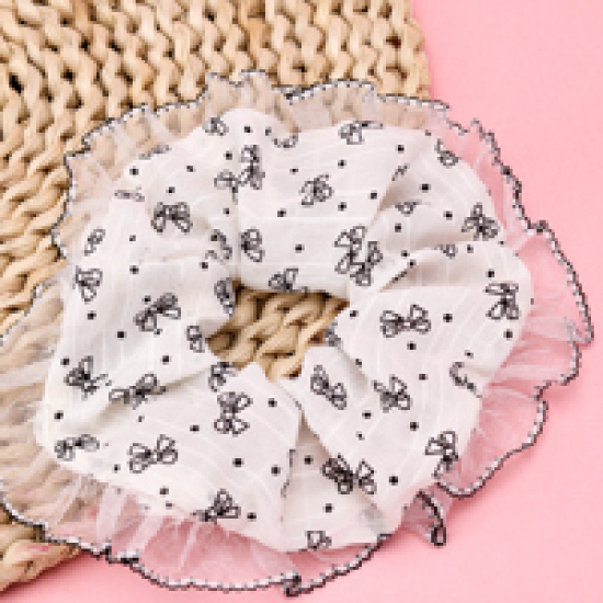 Large product photo - NewBow-TieLaceScrunchie / 新款领结花边大肠圈, 000000169. Option #3