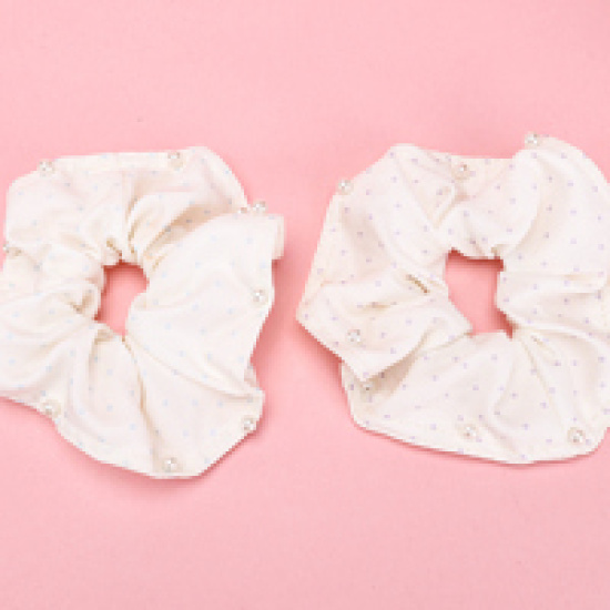 Large product photo - ColorfulPolka DotBeaded边Scrunchie / 彩色波点钉珠边大肠圈, 000000177. Option #3