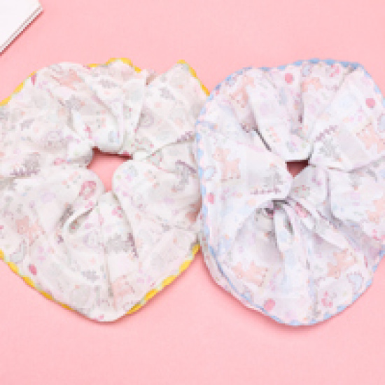 Large product photo - CartoonPrintedShell-edgedScrunchie / 卡通印花贝壳边大肠圈, 000000181. Option #3