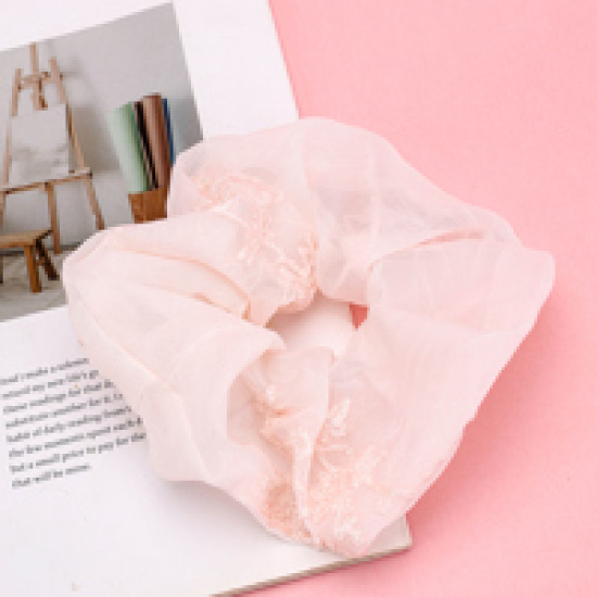 Large product photo - ChiffonEmbroideredScrunchie / 雪纺刺绣大肠圈, 000000188. Option #3