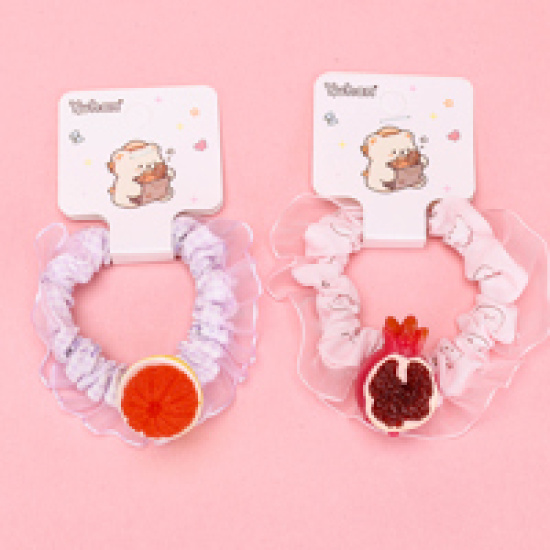 Large product photo - Basket PackFruitAccessoryLaceMini Scrunchie / 篮子装水果配件花边小肠圈, 000000189. Option #2