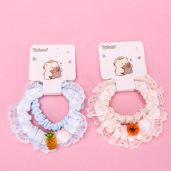 Large product photo - Basket PackFruitAccessoryMini Scrunchie (1+1 Set) / 篮子装水果配件小肠圈（1+1）, 000000193. Option #2