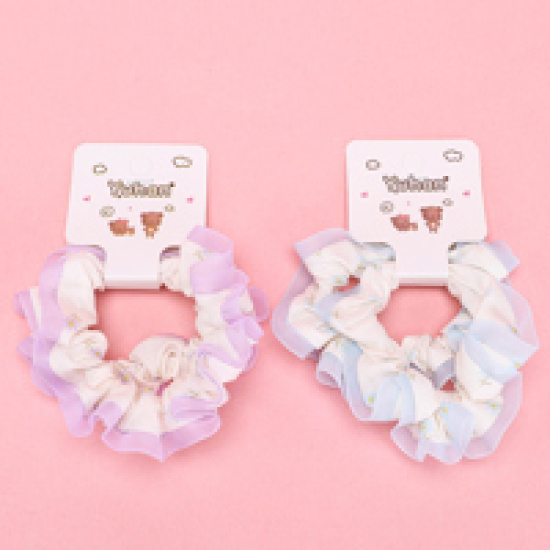 Large product photo - Basket PackFreshLaceMini Scrunchie (2pcs) / 篮子装清新花边小肠圈（2根）, 000000194. Option #2