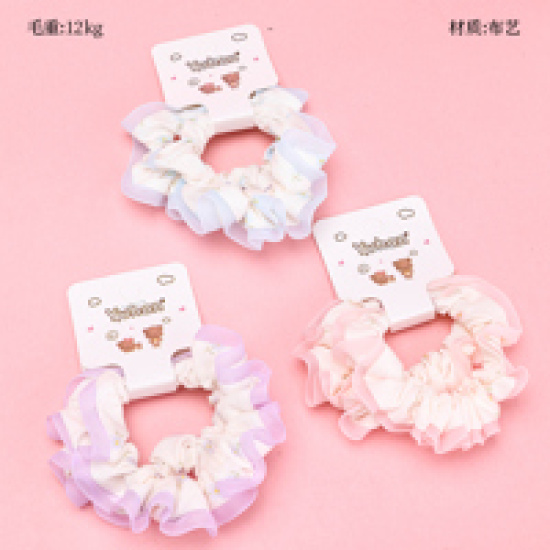 Large product photo - Basket PackFreshLaceMini Scrunchie (2pcs) / 篮子装清新花边小肠圈（2根）, 000000194. Option #1