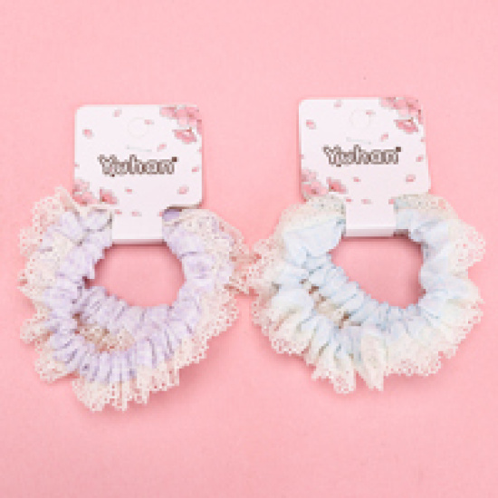 Large product photo - Basket PackLaceLaceMini Scrunchie (2pcs) / 篮子装蕾丝花边小肠圈（2根）, 000000195. Option #2