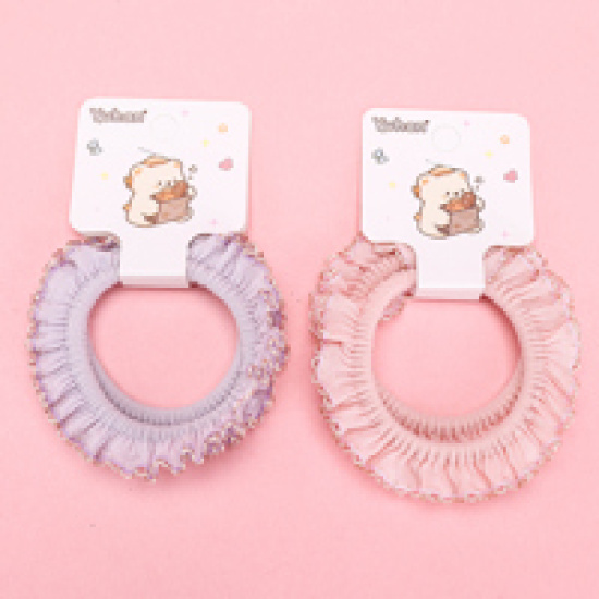 Large product photo - Boxed2pcsSimpleLaceMini Scrunchie / 盒装两根简约花边小肠圈, 000000196. Option #2