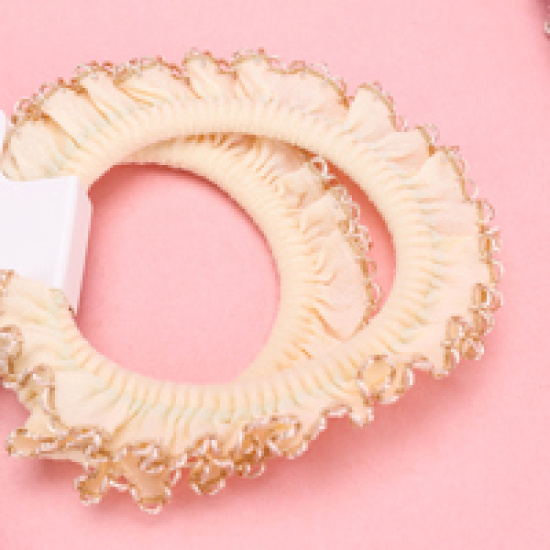 Large product photo - Boxed2pcsSimpleLaceMini Scrunchie / 盒装两根简约花边小肠圈, 000000196. Option #3