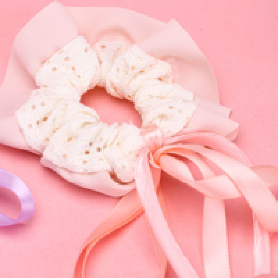 Large product photo - TulipRibbonScrunchie / 郁金香飘带大肠圈, 000000198. Option #3