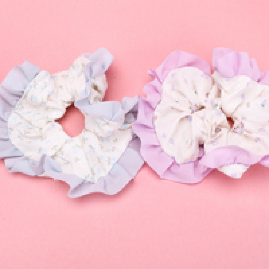 Large product photo - PrintedLaceScrunchie / 印花花边大肠圈, 000000200. Option #3