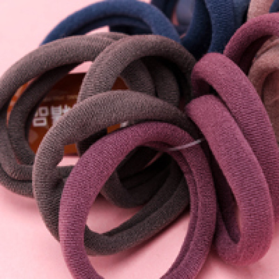Large product photo - 20pcs深Colorful棉Hair Tie / 20根深彩色棉皮筋, 000000202. Option #3