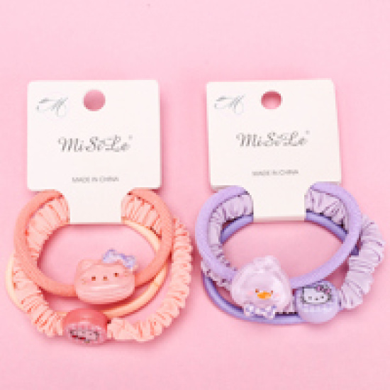Large product photo - TransparentCartoonAccessoryColorfulHair Tie (3pcs) / 透色卡通配件彩色皮筋（3根）, 000000206. Option #2