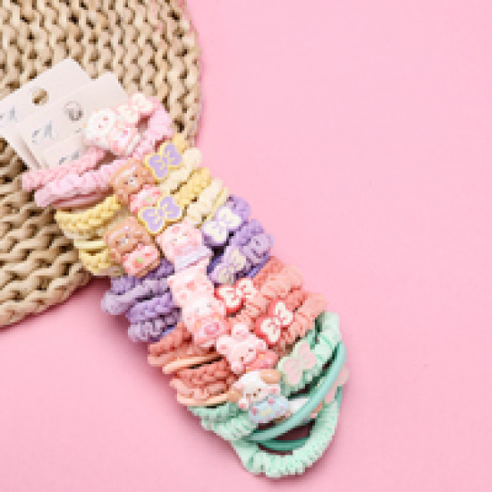 Large product photo - CartoonBow-TieAccessoryColorfulHair Tie (3pcs) / 卡通领结配件彩色皮筋（3根）, 000000207. Option #3