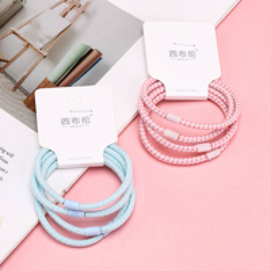 Large product photo - 4pcsSimpleColorfulBasicHair Tie / 四根简约彩色基础皮筋, 000000210. Option #2