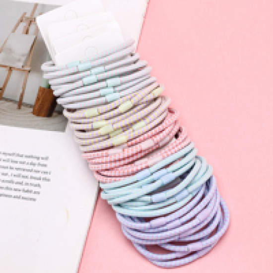 Large product photo - 4pcsSimpleColorfulBasicHair Tie / 四根简约彩色基础皮筋, 000000210. Option #3
