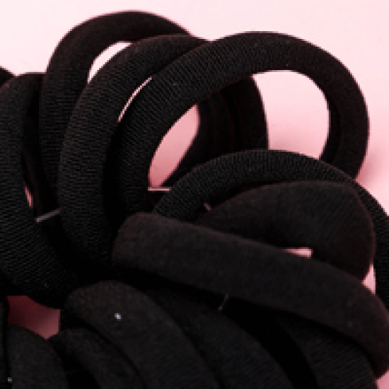 Large product photo - 20pcsBlack棉Hair Tie / 20根黑色棉皮筋, 000000212. Option #3