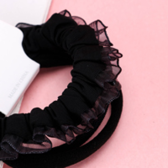 Large product photo - 3pcsBlackKnottedHair TieSet / 三根黑色打结皮筋组合, 000000214. Option #3