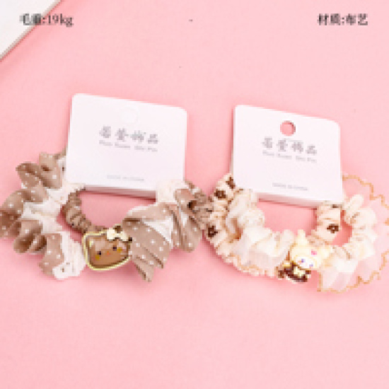 Large product photo - Coffee ColorCartoonAccessory肠圈Set (1+1 Set) / 咖色系卡通配件肠圈组合（1+1）, 000000218. Option #1