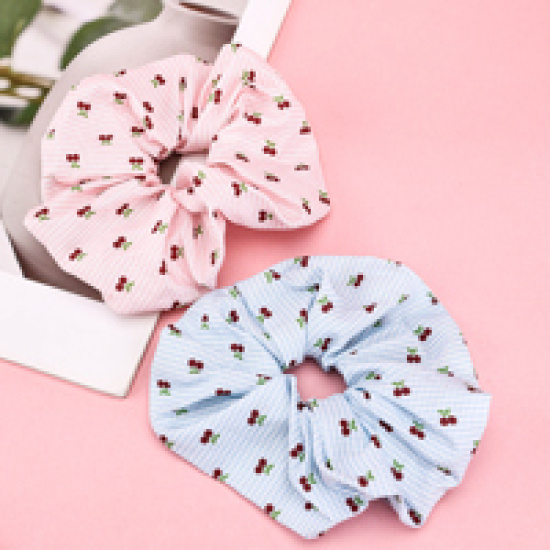 Large product photo - CherryPrintedScrunchie / 樱桃印花大肠圈, 000000221. Option #3