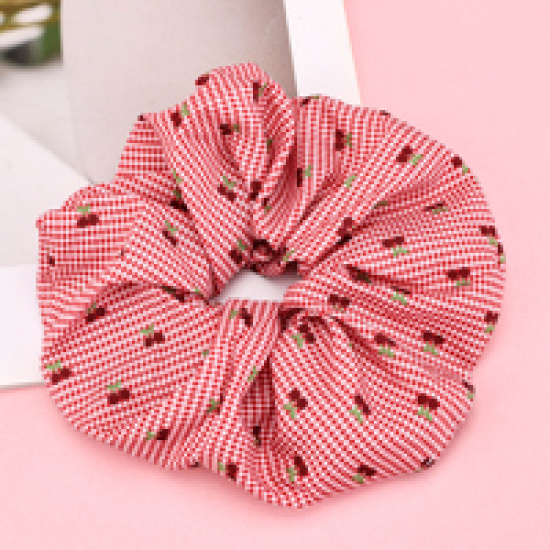 Large product photo - CherryPrintedScrunchie / 樱桃印花大肠圈, 000000221. Option #1