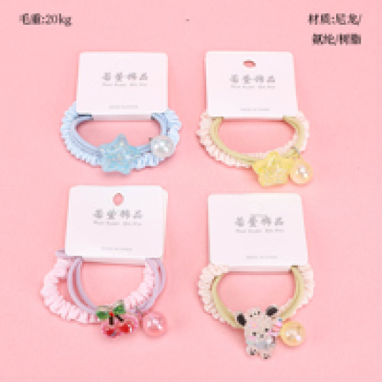 Large product photo - Cartoon吊珠AccessoryHair TieSet (1+1 Set) / 卡通吊珠配件皮筋组合（1+1）, 000000224. Option #1